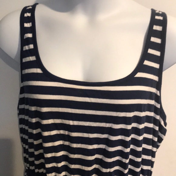 Navy striped tank dress - Picture 2 of 5